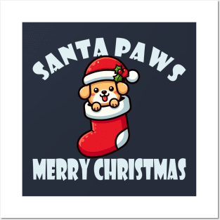 Santa Paws Is Coming To Town Posters and Art